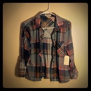 Button down plaid Shirt.